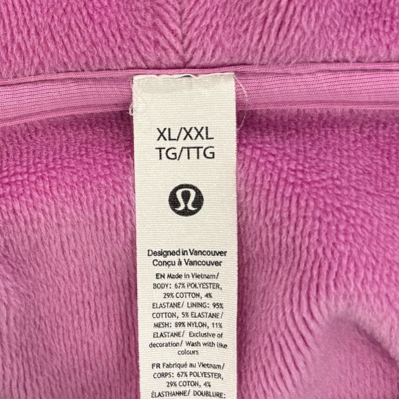 Lululemon Scuba Oversized Half Zip Hoodie *Plush Heathered Dahlia Mauve XL/XXL - Picture 7 of 8